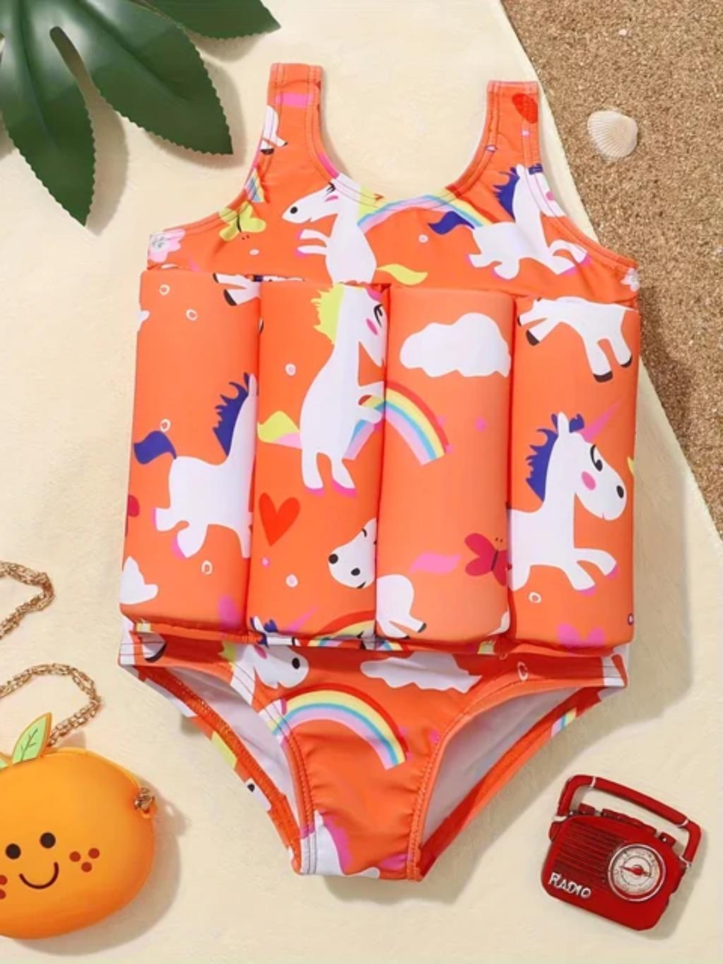 Children's Buoyancy Swimsuit, Girls' Baby Jumpsuit, Quick Drying Belt, Floating, Children's Learning Swimming Equipment