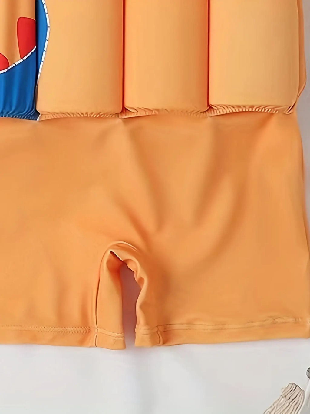Boys' Short Sleeved Buoyancy Swimsuit One-piece Swimsuit with Detachable Buoyancy bar and Back Zipper Swimsuit