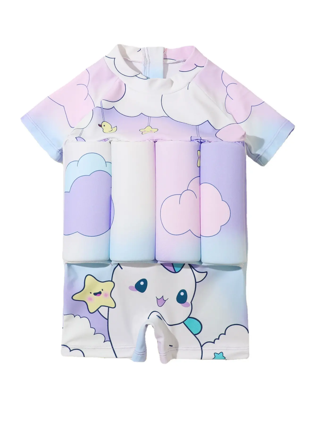 Girls' Children's 2 Piece Set Buoyancy Swimsuit for Infants Swimming Clothes Chiffon Cut-out Drop Shipping
