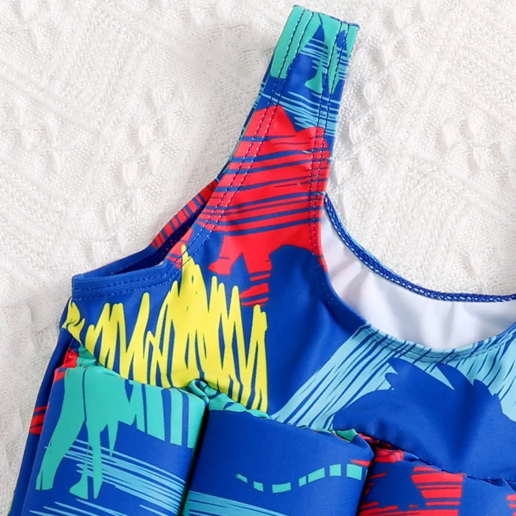 New Cross-Border Children's Buoyancy Swimsuit Boys One-Piece Toddler Cute Swimming Gear