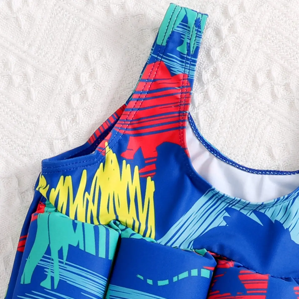 New Cross-Border Children's Buoyancy Swimsuit Boys One-Piece Toddler Cute Swimming Gear