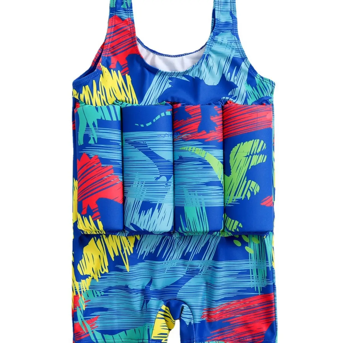 New Cross-Border Children's Buoyancy Swimsuit Boys One-Piece Toddler Cute Swimming Gear