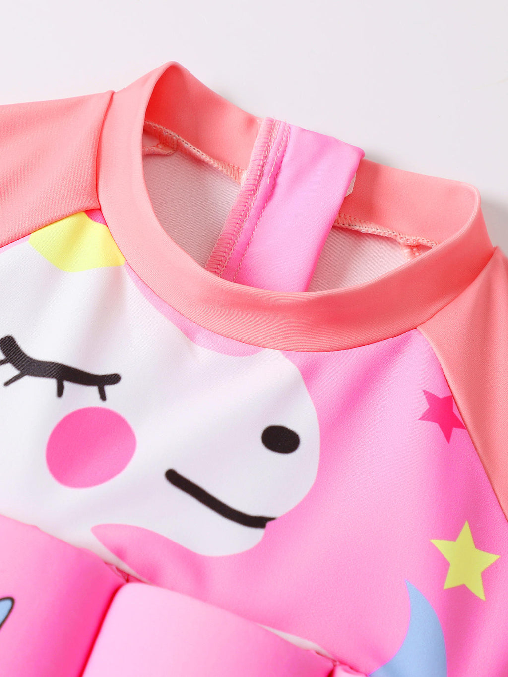 Kids' Floatation Swimsuit - Pink Unicorn One-Piece Rash Guard with Built-in Buoyancy Foam