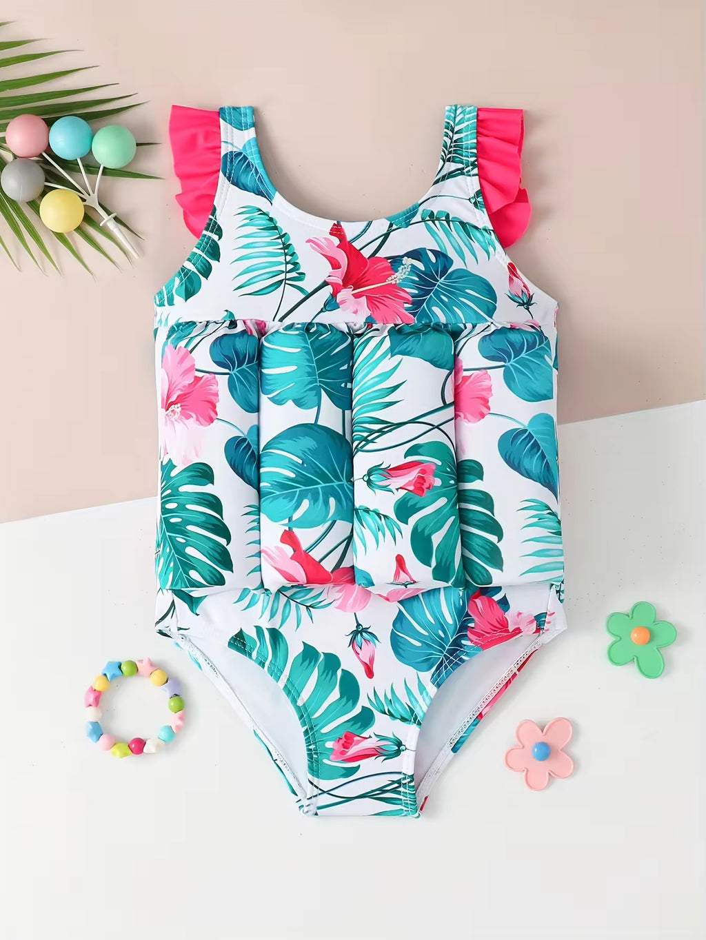 Children's Buoyancy Swimsuit, Girls' Baby Jumpsuit, Quick Drying Belt, Floating, Children's Learning Swimming Equipment