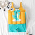 Kids Dinosaur Float Swimwear Suit | Cartoon Printed Baby Swimming Costume with Built-in Floats | Toddler Pool & Beach Wear
